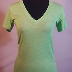 Green Victoria's Secret Essential V Neck Tee
